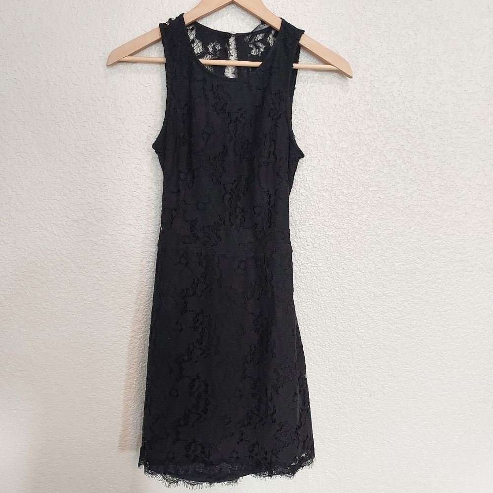 ⭐️/$20 Foreign Exchange Black Lace Cocktail Dress Size Medium